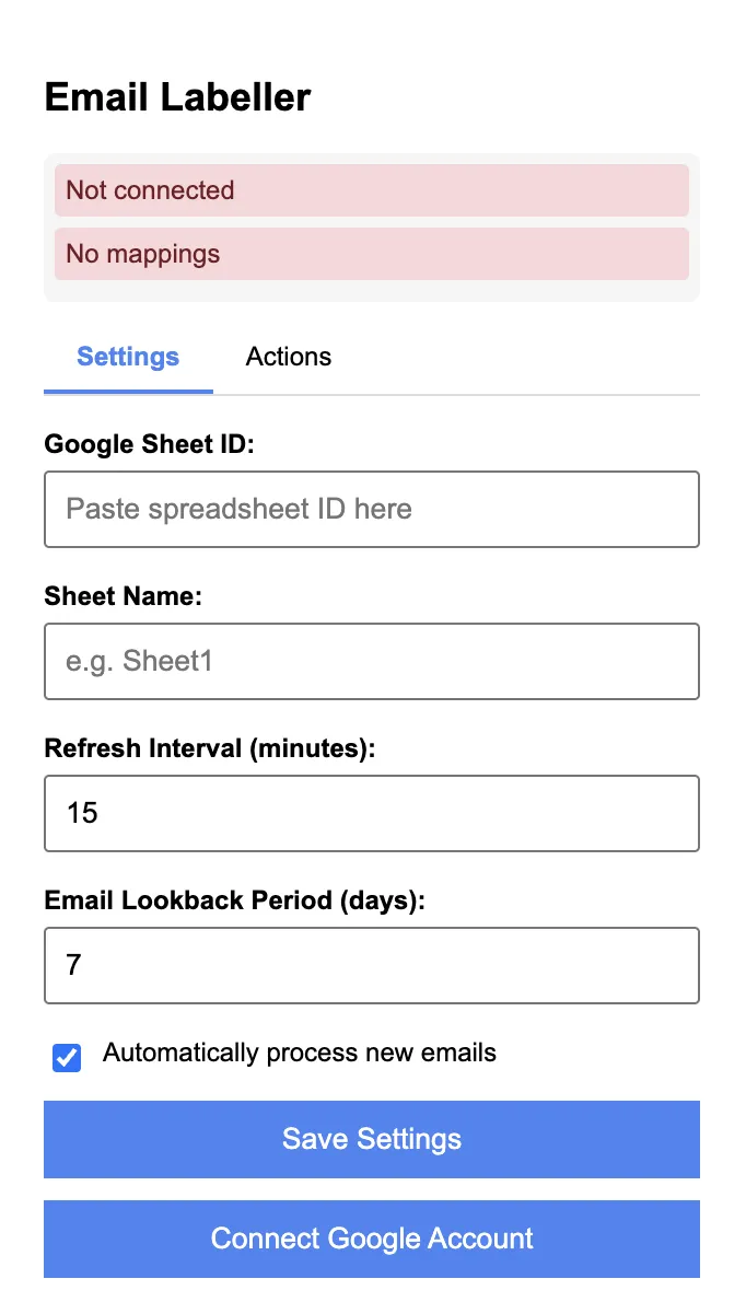 Gmail Auto Labeller